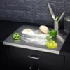 Darkpyro Large Countertop Stainless Steel Chopping Board for Kitchen,Fruit and Vegetable Cutting & Chopping Board (Pack of 1)