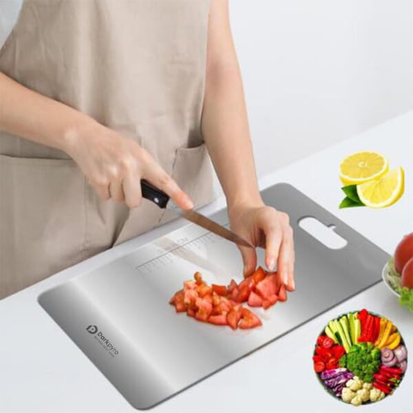Darkpyro Stainless Steel Chopping Board,Vegetable and Fruit Cutting Board Pack of 1