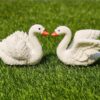 Decorative White Swan Miniature Figurines Miniature Garden Decor Fairy Garden Decorative White Swan Miniature Figurines Miniature Garden Decor Fairy Garden Set of 2 (White Swan)