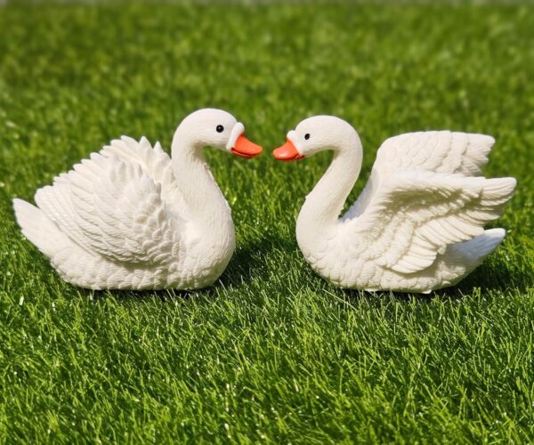 Decorative White Swan Miniature Figurines Miniature Garden Decor Fairy Garden Decorative White Swan Miniature Figurines Miniature Garden Decor Fairy Garden Set of 2 (White Swan)
