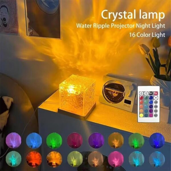 Desidiya-Acrylic-Romantic-Ocean-Wave-Night-Light-Projector-Lamp-3D-Water-Wave-Effect-Crystal-Table-Lamp-with-Remote-Control-Battery-Not-Included-LED-Projection-for-Bedroom-Decor-Cube.jpg Desidiya Acrylic Romantic Ocean Wave Night Light Projector Lamp, 3D Water Wave Effect Crystal Table Lamp with Remote Control (Battery Not Included), LED Projection for Bedroom Decor, Cube