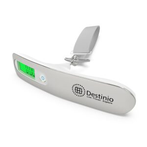 Destinio Digital Weight Machine for Luggage - 50kg Capacity, Portable Destinio Digital Weight Machine for Luggage - 50kg Capacity, Portable Hanging Weighing Scale for Bags, Baggage, Travel, Shop, Home & Gas Cylinder - Suitcase Weighing Scale, Luggage Scale for Flights