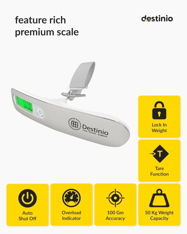 Destinio-Digital-Weight-Machine-for-Luggage-50kg-Capacity-Portable-Hanging-Weighing-Scale-for-Bags-Baggage-Travel-Shop-Home-Gas-Cylinder-Suitcase-Weighing-Scale-Luggage-Scale-for-Flights.jpg Destinio Digital Weight Machine for Luggage - 50kg Capacity, Portable Hanging Weighing Scale for Bags, Baggage, Travel, Shop, Home & Gas Cylinder - Suitcase Weighing Scale, Luggage Scale for Flights