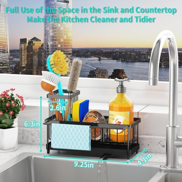 Dhairya-Stainless-Steel-Sink-Organizer-Draining-Rack-–-Compact-Kitchen-Sink-Caddy-for-Sponges-Brushes-Dish-Soap-–-Rust-Resistant-Countertop-Holder-with-Fast-Drainage-Design-Large.jpg Dhairya Stainless Steel Sink Organizer & Draining Rack – Compact Kitchen Sink Caddy for Sponges, Brushes, Dish Soap – Rust-Resistant Countertop Holder with Fast Drainage Design (Large)