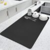 Dish Drying Mat for Kitchen – Water Absorbent Large Drying Mat for Utensils, Plates, Glasses, and More, Quick-Dry Countertop Solution (40X30cm)