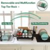Dish-Drying-Rack2-Tier-Black-Large-Drying-Rack-for-Kitchen-CounterRust-Proof-Wear-Resistant-Automatic-Draining-Dish-Rack-with-Utensil-HolderCutting-Board-Holder-570-Rack.jpg Dish Drying Rack,2 Tier Black Large Drying Rack for Kitchen Counter,Rust-Proof Wear-Resistant Automatic Draining Dish Rack with Utensil Holder,Cutting Board Holder (570 Rack)
