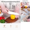 Dishwashing Cleaning Gloves Reusable Kitchen Gloves Textured Grip Surface Water Resistant Flexible Fit Long Length Hand Protection Multi Purpose Household Cleaning Gloves (1 pair)