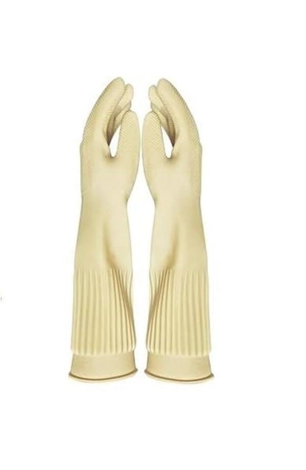 Dishwashing Gloves, Reusable Household, Kitchen Gloves, Long Sleeve, Thick Latex, Cleaning, Washing, Working, Painting, Gardening, Pet Care 1pair