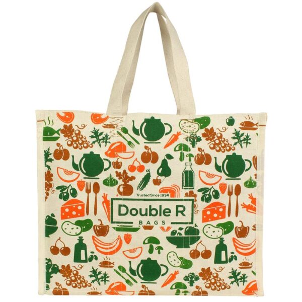 Double R Heavy Duty Waterproof Shopping Bag | Large Reusable Grocery & Vegetable Jhola | Long Strap Handles for Kitchen Essentials (Pack of 2) (11x71x88 cm) | 1 Compartment, 6 Pockets