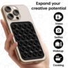 Double Sided Back Cover for Phone | Silicone Suction Adhesive for Phone Cover | Stick Ease Multi-Purpose Hands-Free Suction Phone Accessory | Strong Grip Holder for Mirror & Shower (Black)