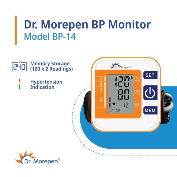 Dr. Morepen Arm Blood Pressure Monitor Model Bp 14, Multicolor