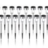 Dream Master Solar Lights Outdoor Waterproof, Stainless Steel LED Landscape Dream Master Solar Lights Outdoor Waterproof, Stainless Steel LED Landscape Lighting, Solar Garden Lights, Outdoor Decorations for Yard, Pathway, Walkway, Patio, Lawn - 16 Pack (Cold White)