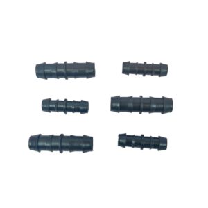 Drip Irrigation Barbed Joiner Connector | Straight Hose Pipe Coupler Drip Irrigation Barbed Joiner Connector | Straight Hose Pipe Coupler Joint | Leak Proof Plastic Coupling | Micro Irrigation Accessories for Garden & Farm - Set of 100-16MM