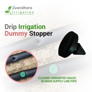 Drip Irrigation Dummy Stopper for Closing unwanted Holes in Main Supply line Pipe (200 Pcs)
