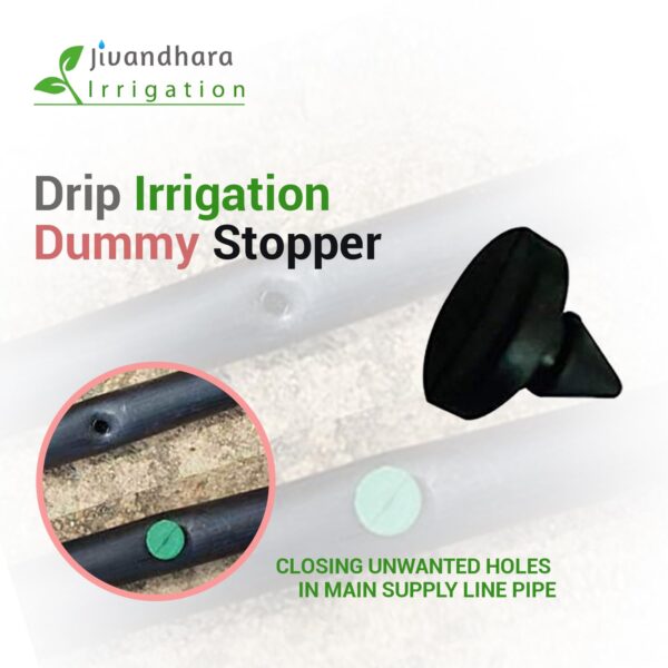Drip Irrigation Dummy Stopper for Closing unwanted Holes in Main Supply line Pipe (200 Pcs)