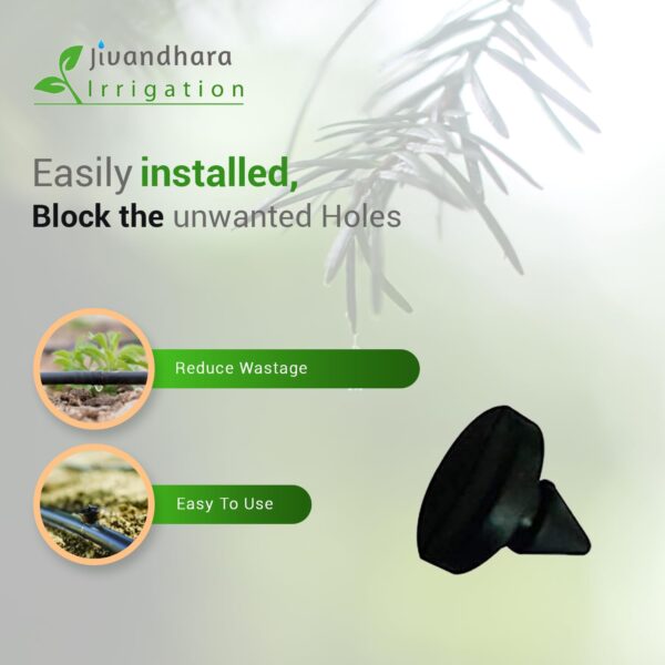 Drip Irrigation Dummy Stopper for Closing unwanted Holes in Main Supply line Pipe (200 Pcs)