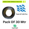 Drip Irrigation Kit Accessories - 4mm Feeder Line Pipe Connector, Drip Irrigation Kit Accessories - 4mm Feeder Line Pipe Connector, Pin Connectors (120 Pieces), 30 m Black Pipe for Watering Home Garden Plants