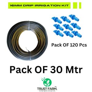 Drip Irrigation Kit Accessories - 4mm Feeder Line Pipe Connector, Drip Irrigation Kit Accessories - 4mm Feeder Line Pipe Connector, Pin Connectors (120 Pieces), 30 m Black Pipe for Watering Home Garden Plants