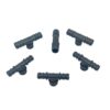 Drip Irrigation Tee Connector with Male Thread | 2 Side Drip Irrigation Tee Connector with Male Thread | 2 Side Barbed T Joint Fitting Barbed + 1 Male Thread Connector | for Garden & Agriculture Irrigation Accessories | Pack of 25-20X0.5" MM