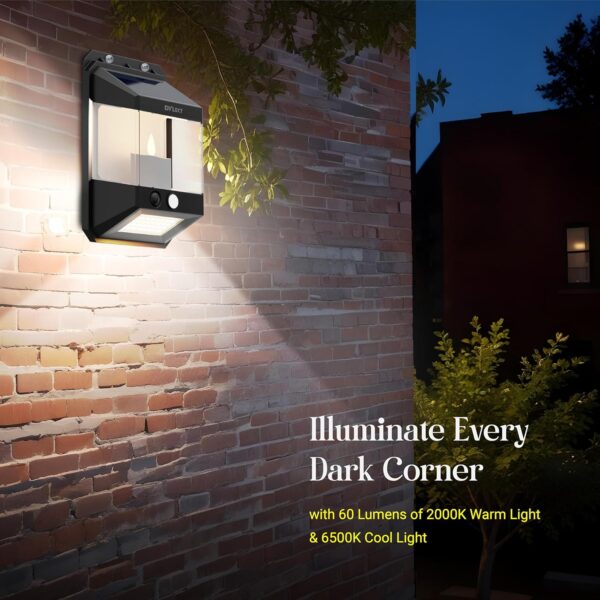 Dylect-Solar-Candle-Wall-Light-60lm-6500K-Cool-White-2000K-Warm-Amber-40-LEDs-IP44-Waterproof-Motion-Sensor-8hr-Working-Polycrystalline-Panel-Tea-Light-Aesthetic.jpg Dylect Solar Candle Wall Light, 60lm, 6500K Cool White & 2000K Warm Amber, 40 LEDs, IP44 Waterproof, Motion Sensor, 8hr Working, Polycrystalline Panel, Tea Light Aesthetic