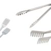 Dynore Stainless Steel Set of 3 Tongs, Utility, Noodle, and Cake Tong.