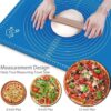 E-COSMOS® Silicone Baking Mat Silicone Chapati Atta Kneading Mat Non-Stick Fondant Rolling Mat Stretchable for Kitchen Roti Chapati (Baking Mat 50 * 40 cm) (Multicolor)