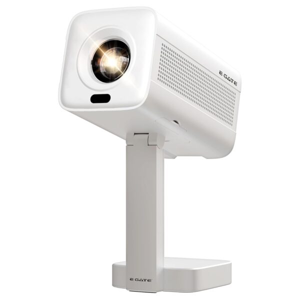 E GATE Atom 4X Automatic Projector 4k Ultra HD | E GATE Atom 4X Automatic Projector 4k Ultra HD | Live TV | Android | Brightest 400 ISO | Native 1080p, Netflix, Prime | Precision Focus - Auto Keystone | USB-HDMI ARC+CEC | HDR+HLG | WiFi 6-BT | Egate