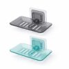 EKSO Self Adhesive Soap Holder Pack of 2 No Drill Wall Mounted Soap Dish ABS Plastic Bathroom Soap Stand with Drain Tray Durable Soap Case Organizer Bathroom Accessories