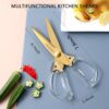 ESPERO Multi Purpose Made In Japan Kitchen Scissors, food scissors,Premium ESPERO Multi Purpose Made In Japan Kitchen Scissors, food scissors,Premium Stainless Steel Solid Kitchen Shears for Meat, Seafood, Chicken, Vegetables, Herbs, BBQ, Bottle Opener (Transparent White)