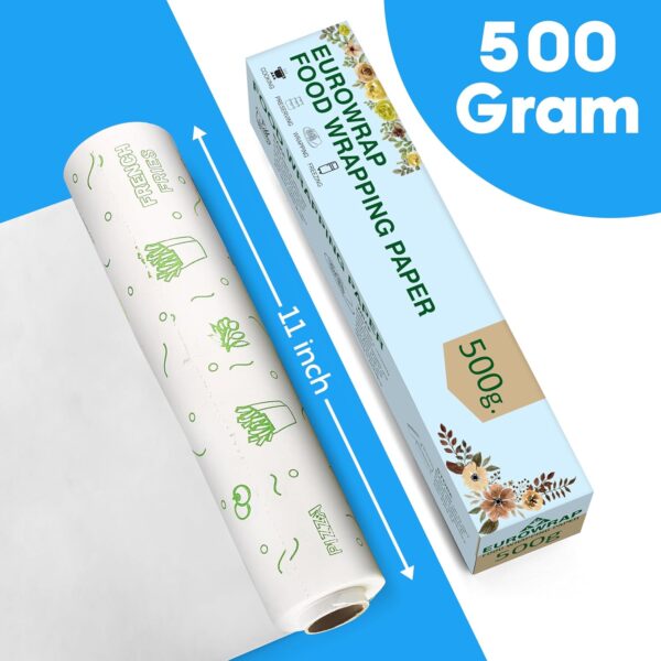 EUROWRAP-Food-Wrapping-Paper-500g-–-Butter-Paper-Roll-Greaseproof-Microwave-Safe-Roti-Wrapping-Sheets-for-Kitchen-Use-Ideal-for-Baking-Packing-and-Serving.jpg EUROWRAP Food Wrapping Paper 500g – Butter Paper Roll, Greaseproof & Microwave Safe, Roti Wrapping Sheets for Kitchen Use, Ideal for Baking, Packing, and Serving