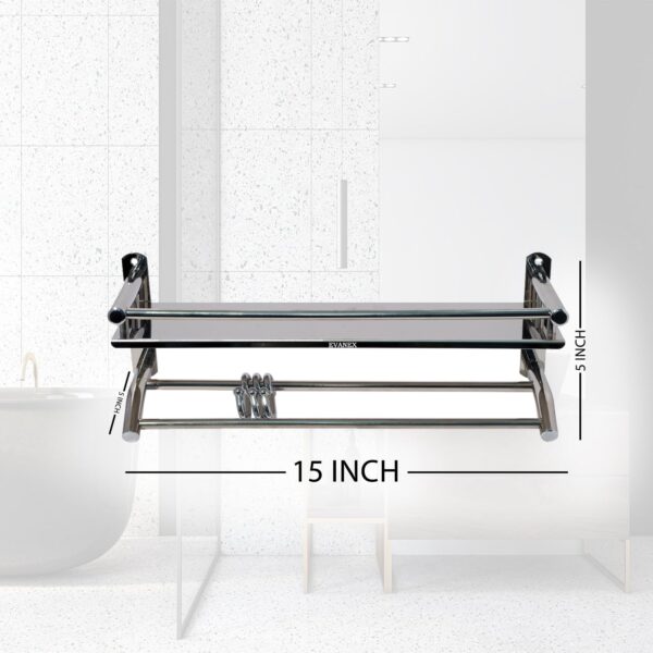 EVANEX-2-Layer-Bathroom-Organizer-Rack-304-Grade-Stainless-Steel-Wall-Mounted-Bathroom-Shelf-Organizer-Rust-Proof-Bathroom-Accessories-Set-Multipurpose-Layer-Shelves.jpg EVANEX 2 Layer Bathroom Organizer Rack | 304 Grade Stainless Steel Wall Mounted Bathroom Shelf Organizer | Rust Proof Bathroom Accessories Set | Multipurpose Layer Shelves