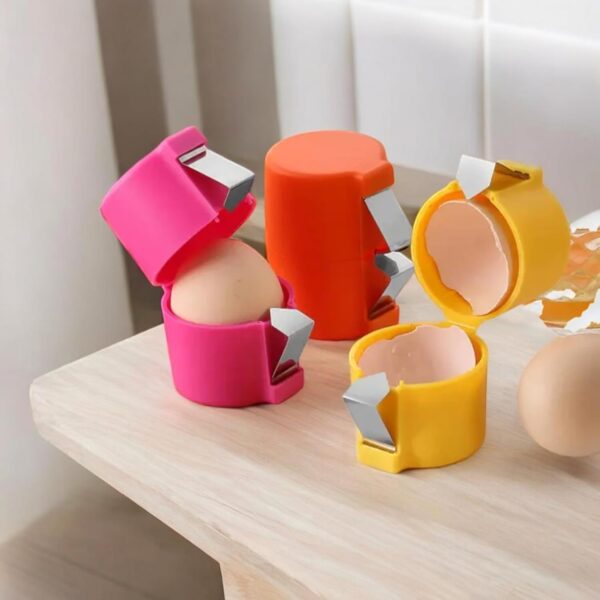 Egg Shell Opener - Topper, Easy-To-Use Cracker for Hard-Boiled Eggs, Kitchen Essential (Pink)