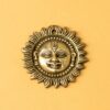 Ekhasa 100% Pure Brass Sun for Vastu & Positivity (4 Ekhasa 100% Pure Brass Sun for Vastu & Positivity (4 Inch) | Brass Metal Sun Idol Face Wall Hanging & Wall Decor | Surya Bhagavan Idol | Pital Surya Dev Wall Hanging Vastu for Main Door Entrance