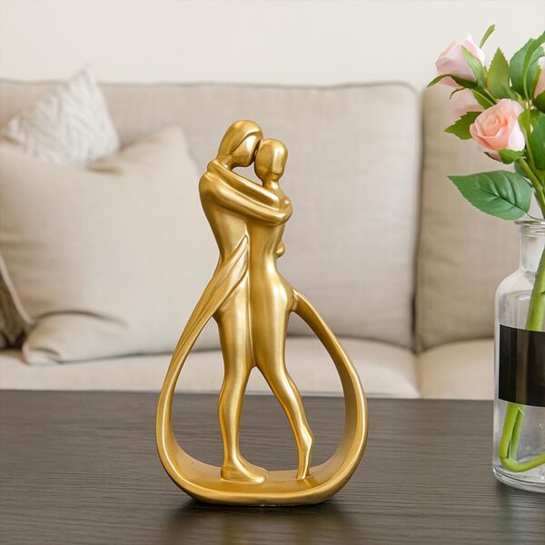 Ekhasa Nostrae Resin Cute Couples Show Pieces for Home Decor Bed Room Decorative Items | Romantic Love Showpieces Gift Item for Anniversary Valentines Day | Tv Shelf Office Living Room Figurines