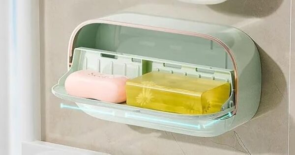 Elegant Wall-Mounted Soap Case – Waterproof, Dustproof & Space-Saving Bathroom Accessory