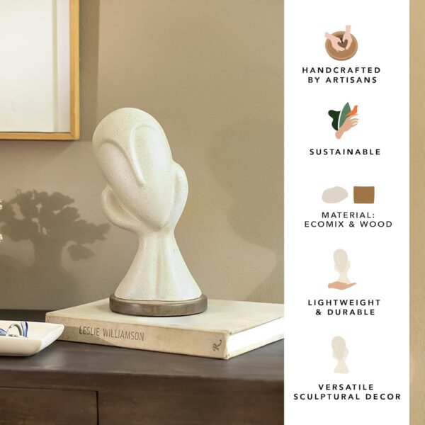 Ellementry Spellbound Face Ecomix Sculpture 27 cm Tall, Home Décor Showpiece Figurine for Living Room & Office, Modern Asthetic Tabletop Decorative Accent, Unique Gift Item for Shelf Decoration