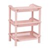 Epicasa® Plastic Multipurpose Storage Organizer Rack | Utility Cart for Living Room, Bathroom, Kitchen, Office | (Classic Pink, 3 Tier)