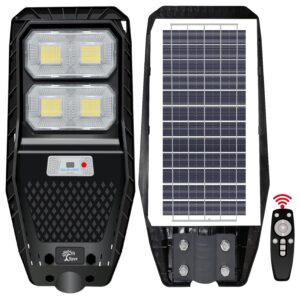 Epyz Plastic 50Watt Solar Street Light Outdoor Waterproof with Remote 196 LEDs Motion Sensor Light and Dusk to Dawn for Garden,Street,Lawn [ with Out Pole ] [ Pack of 1,Cold White ]