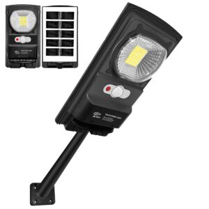 Epyz Solar Light Outdoor Waterproof 54 Bright White LEDs Light,1 Lighting Modes Wired Security Solar Powered Lights for Outside Yard [ White Light, Pack of 1 ]