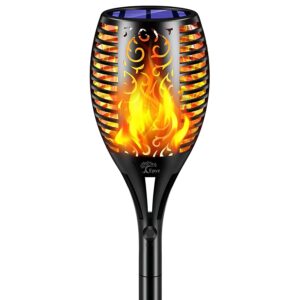 Epyz Solar Light Outdoor Waterproof Flickering Flame Mashaal Light 3 in1 96LED,Auto On/Off Solar Lighting for Garden Party and Festival Decoration [ Pack of 1, Warm Yellow ]