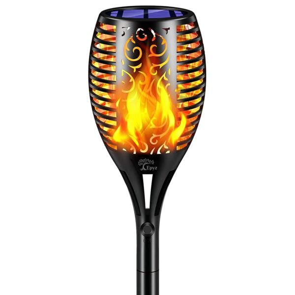 Epyz Solar Light Outdoor Waterproof Flickering Flame Mashaal Light 3 in1 96LED,Auto On/Off Solar Lighting for Garden Party and Festival Decoration [ Pack of 1, Warm Yellow ]