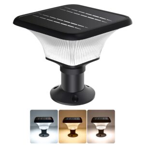 Epyz Solar Pillar Light Outdoor Square Shape with 152LEDs, 8W Monocrystaline Panel, 12,000mah Battery, 3 Type of Lights, Application for Fence, Garden, Wall, Outdoor [ Multicolour ]