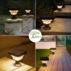 Epyz Solar Pillar Light Outdoor Square Shape with 152LEDs, 8W Monocrystaline Panel, 12,000mah Battery, 3 Type of Lights, Application for Fence, Garden, Wall, Outdoor [ Multicolour ]
