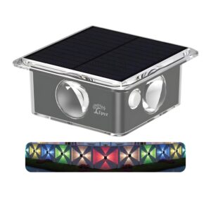 Epyz Solar Wall Light Outdoor 4 Side Waterproof Garden Decoration Wall Lamps Step Small Night Lamp Garden Lighting Fence Courtyard Decor 4 LED [ Multicolor, Pack of 1 ]
