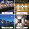 Epyz Solar Wall Light Outdoor 4 Side Waterproof Garden Decoration Wall Lamps Step Small Night Lamp Garden Lighting Fence Courtyard Decor 4 LED [ Multicolor, Pack of 1 ]