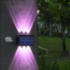Epyz Solar Wall Light Outdoor UP & Down Waterproof Garden Decoration Wall Lamps Step Street Small Night Lamp Garden Lighting Fence Courtyard Decor 6 LED [ Multicolor, Pack of 1 ]