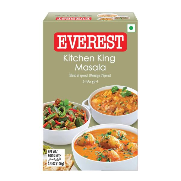 Everest Kitchen King Mixed Masala Powder 100G Carton, Turmeric Everest Kitchen King Mixed Masala Powder 100G Carton, Turmeric