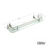 Evolite® Premium Tempered Glass Corner and Rectangle Shelf for |Bathroom | Living Room | Bedroom | Kitchen Shelves Racks & wall Mount All Accessories (ETGS-C5x18 Pack of 1)
