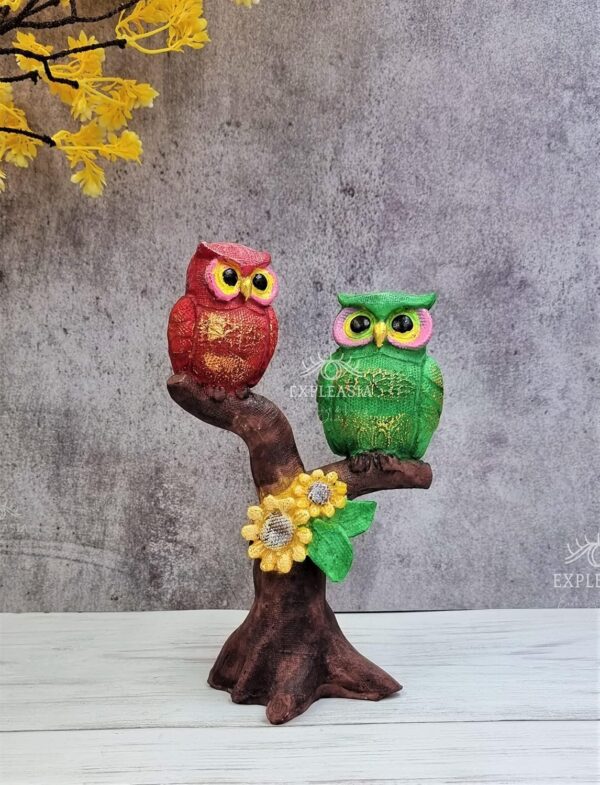 Expleasia OWL Decorative Showpiece Vastu Shastra/feeng Shui Ornament | Home Expleasia OWL Decorative Showpiece Vastu Shastra/feeng Shui Ornament | Home Decor showpiece| showpiece for Home Decor (OwlonabranchRGfabric)