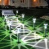 Eyrosa Solar Outdoor Lights, 10 Pack Waterproof Stainless Steel Solar Eyrosa Solar Outdoor Lights, 10 Pack Waterproof Stainless Steel Solar Stake Lights for Pathway Garden Yard Path Walkway Driveway Lawn Decor - Cool White